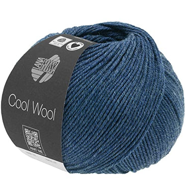 Lana Grossa Cool Wool Mélange (We Care) 1490 - Dark blue mottled on sale